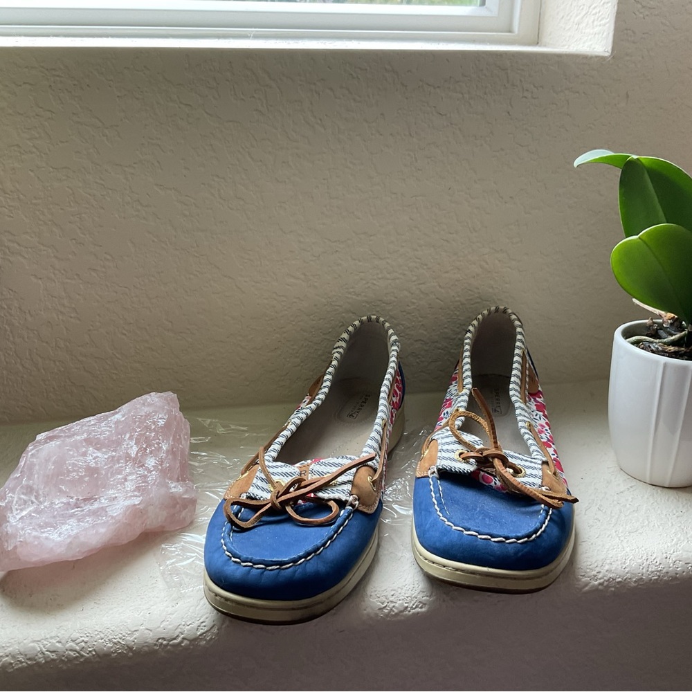 Sperry Blue and Brown Women's Boat Shoes